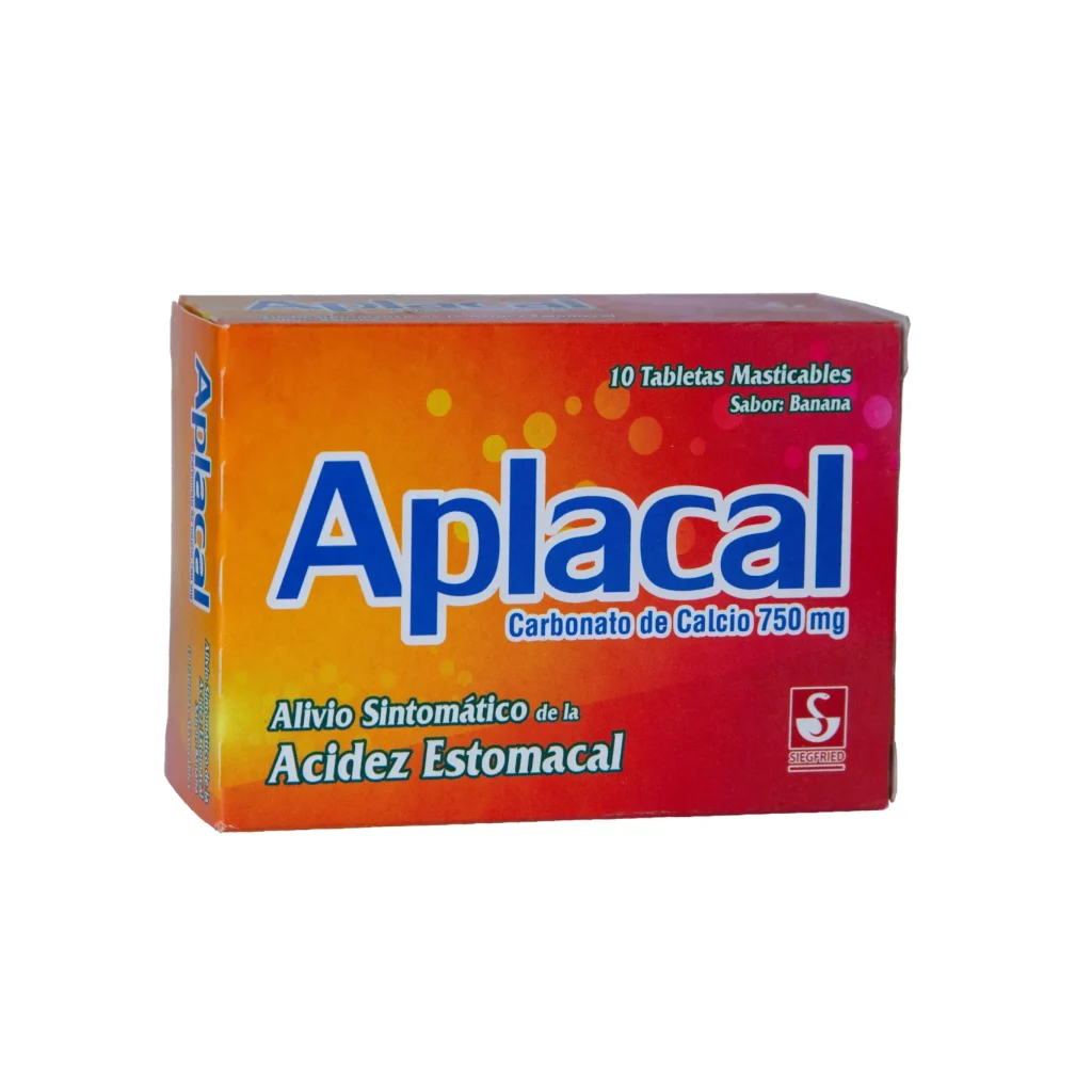 APLACAL 750 MG TABLETAS MASTICABLES SABOR BANANA